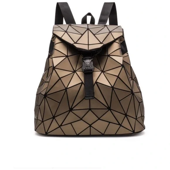 Patrizia Luca Geometric Gold Backpack